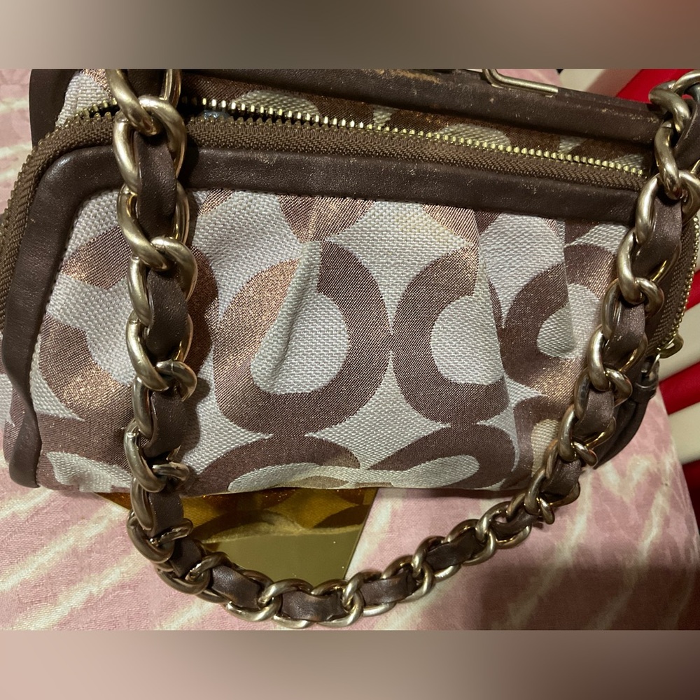 Rare Coach 2009 Parker OP Art Frame Kisslock Triple Compartment Signature - Picture 9 of 11